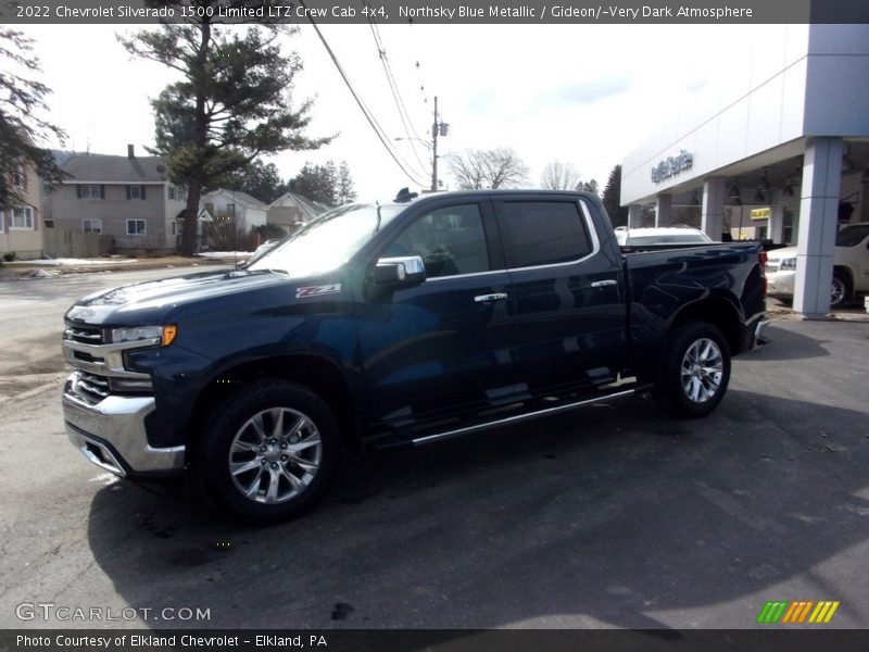 Northsky Blue Metallic / Gideon/­Very Dark Atmosphere 2022 Chevrolet Silverado 1500 Limited LTZ Crew Cab 4x4
