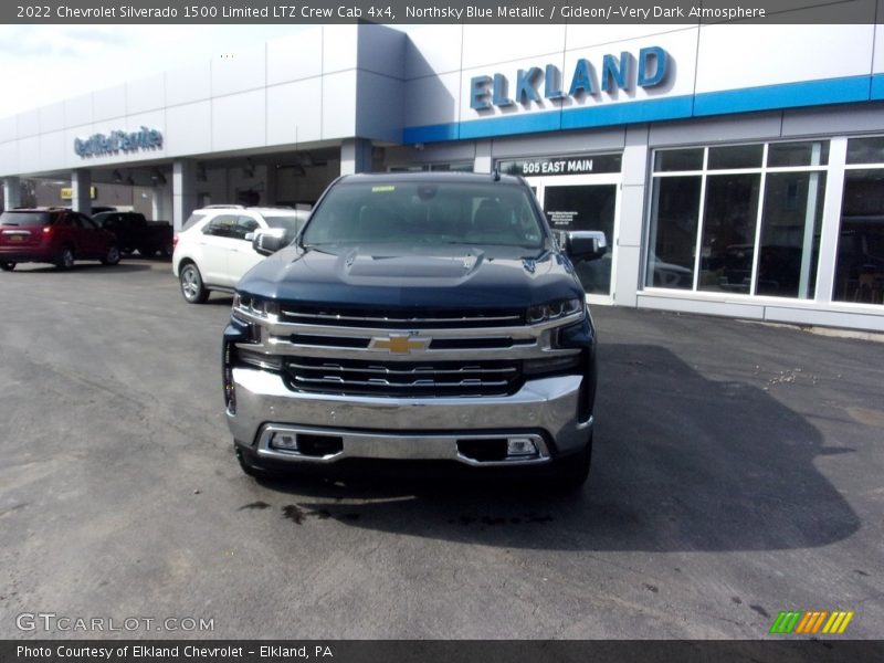 Northsky Blue Metallic / Gideon/­Very Dark Atmosphere 2022 Chevrolet Silverado 1500 Limited LTZ Crew Cab 4x4