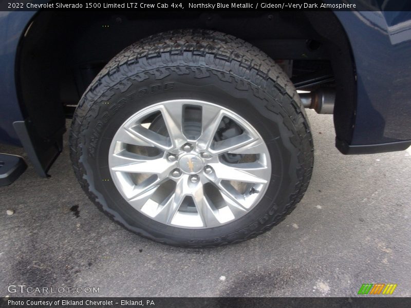 Northsky Blue Metallic / Gideon/­Very Dark Atmosphere 2022 Chevrolet Silverado 1500 Limited LTZ Crew Cab 4x4