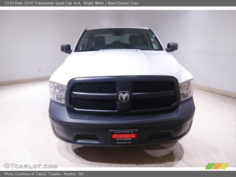 Bright White / Black/Diesel Gray 2016 Ram 1500 Tradesman Quad Cab 4x4