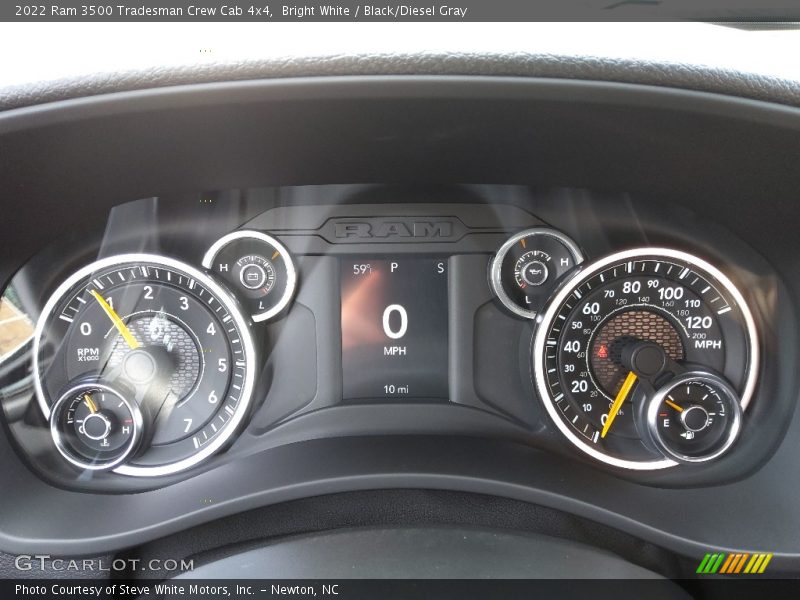 Bright White / Black/Diesel Gray 2022 Ram 3500 Tradesman Crew Cab 4x4