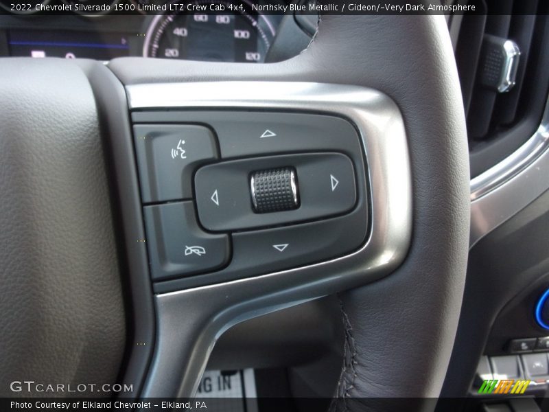 Northsky Blue Metallic / Gideon/­Very Dark Atmosphere 2022 Chevrolet Silverado 1500 Limited LTZ Crew Cab 4x4