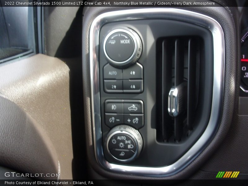 Northsky Blue Metallic / Gideon/­Very Dark Atmosphere 2022 Chevrolet Silverado 1500 Limited LTZ Crew Cab 4x4