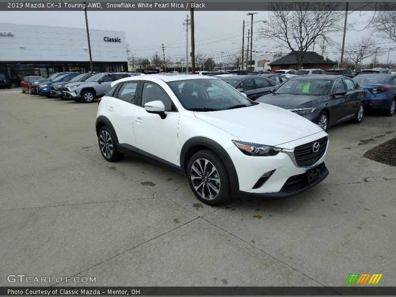 Snowflake White Pearl Mica / Black 2019 Mazda CX-3 Touring AWD