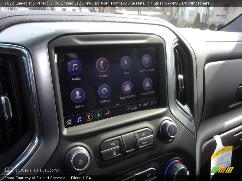 Northsky Blue Metallic / Gideon/­Very Dark Atmosphere 2022 Chevrolet Silverado 1500 Limited LTZ Crew Cab 4x4
