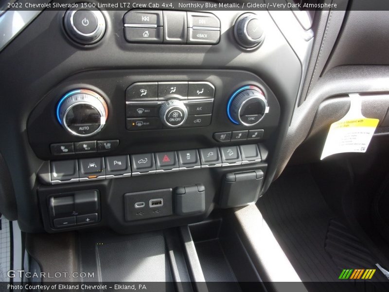 Northsky Blue Metallic / Gideon/­Very Dark Atmosphere 2022 Chevrolet Silverado 1500 Limited LTZ Crew Cab 4x4