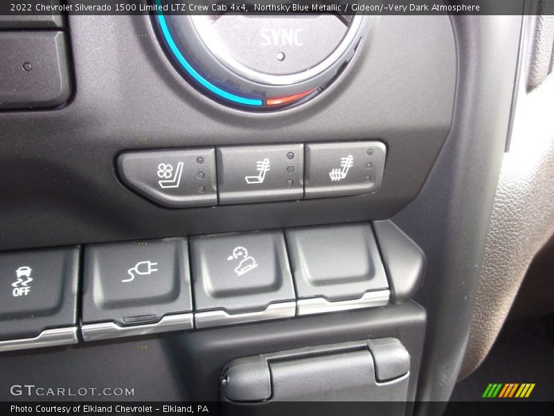 Northsky Blue Metallic / Gideon/­Very Dark Atmosphere 2022 Chevrolet Silverado 1500 Limited LTZ Crew Cab 4x4
