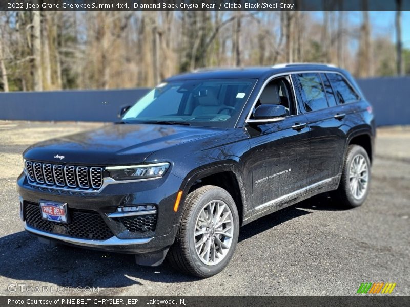 Diamond Black Crystal Pearl / Global Black/Steel Gray 2022 Jeep Grand Cherokee Summit 4x4