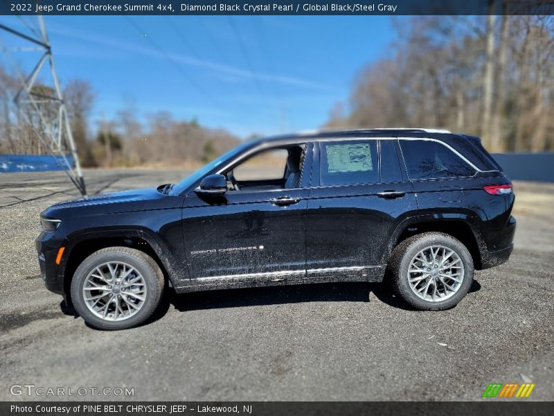 Diamond Black Crystal Pearl / Global Black/Steel Gray 2022 Jeep Grand Cherokee Summit 4x4