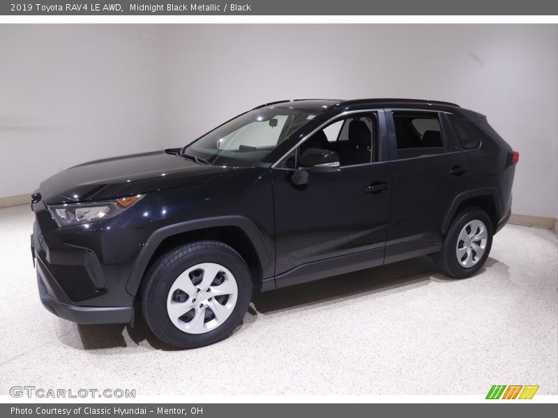 Midnight Black Metallic / Black 2019 Toyota RAV4 LE AWD