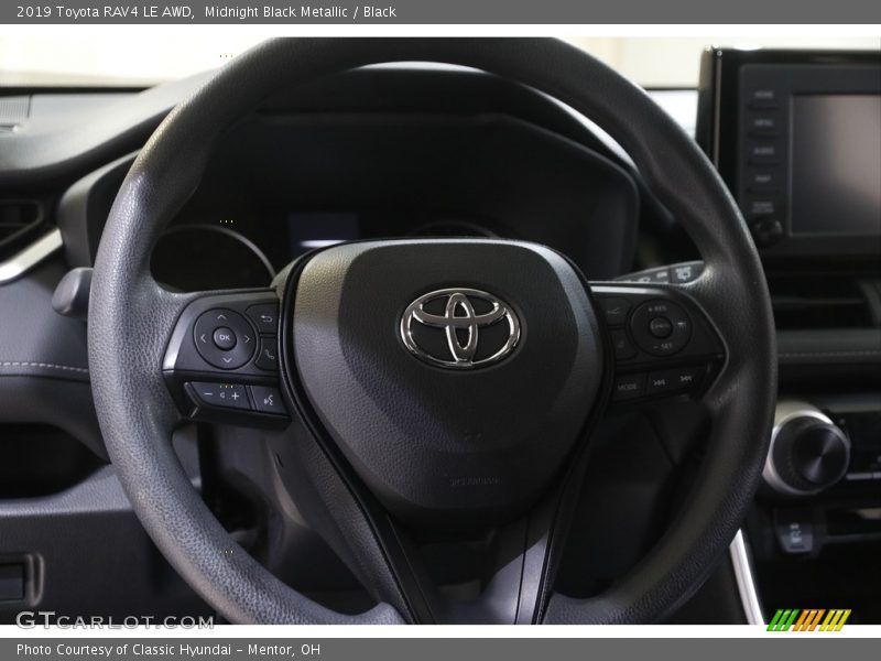 Midnight Black Metallic / Black 2019 Toyota RAV4 LE AWD