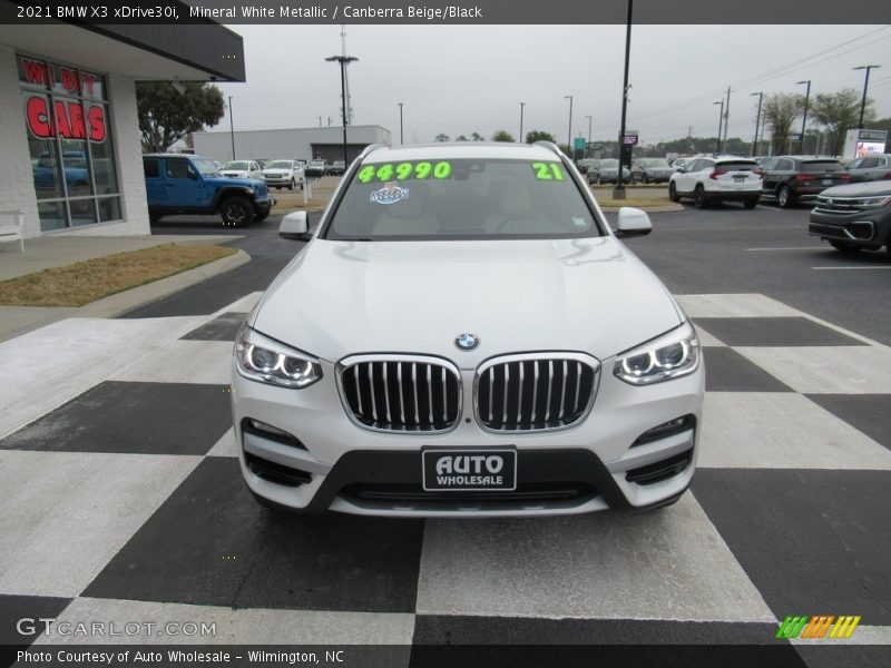 Mineral White Metallic / Canberra Beige/Black 2021 BMW X3 xDrive30i