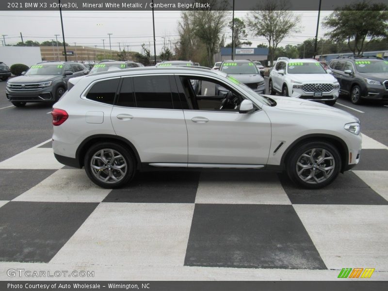 Mineral White Metallic / Canberra Beige/Black 2021 BMW X3 xDrive30i