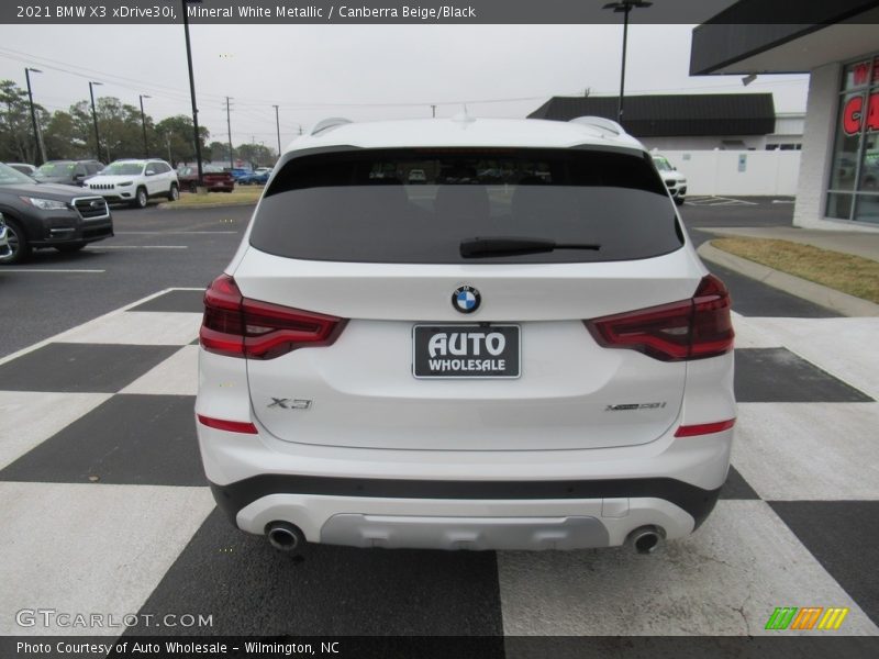 Mineral White Metallic / Canberra Beige/Black 2021 BMW X3 xDrive30i