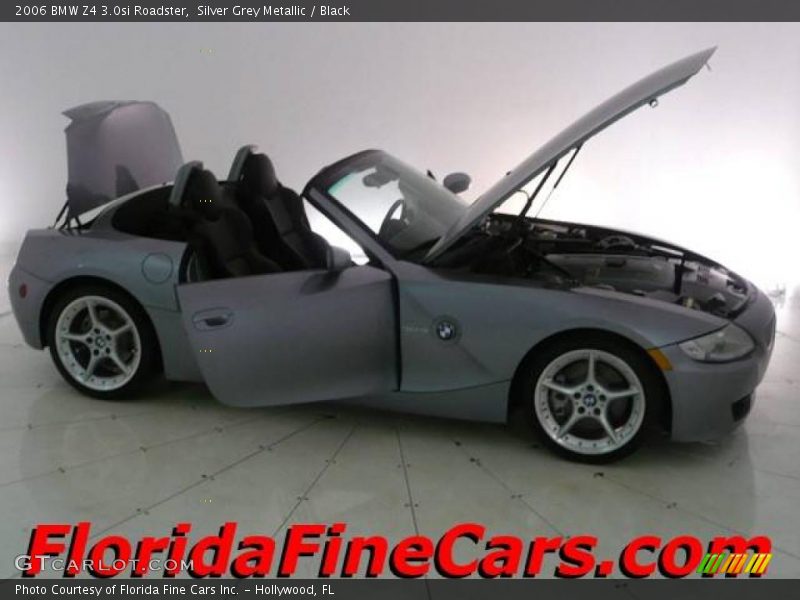 Silver Grey Metallic / Black 2006 BMW Z4 3.0si Roadster