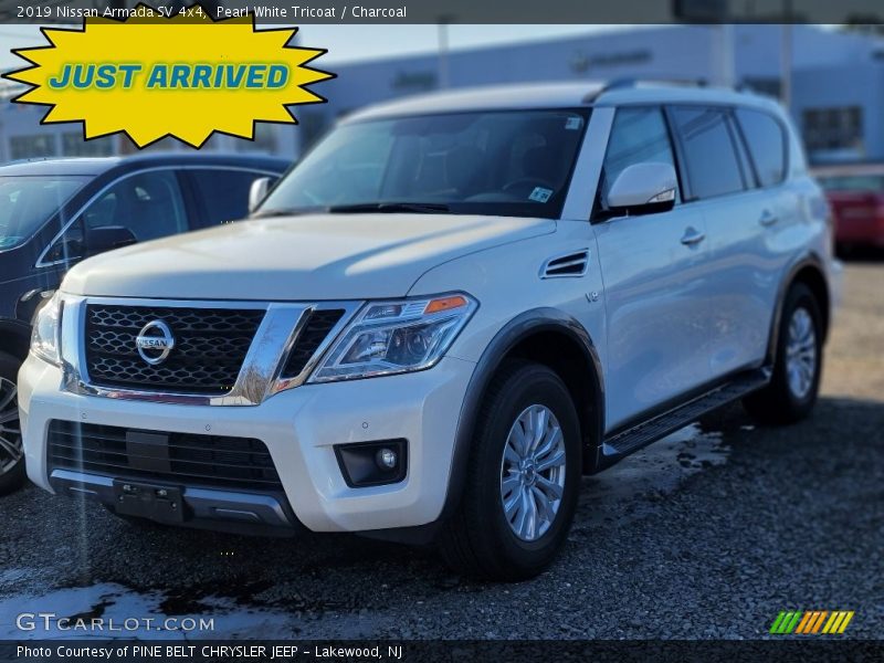 Pearl White Tricoat / Charcoal 2019 Nissan Armada SV 4x4