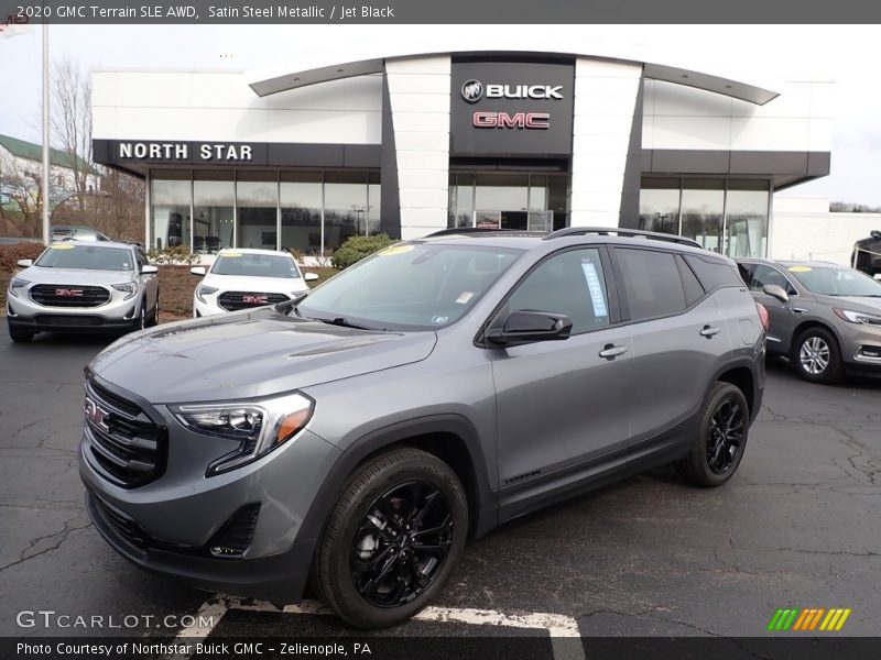 Satin Steel Metallic / Jet Black 2020 GMC Terrain SLE AWD