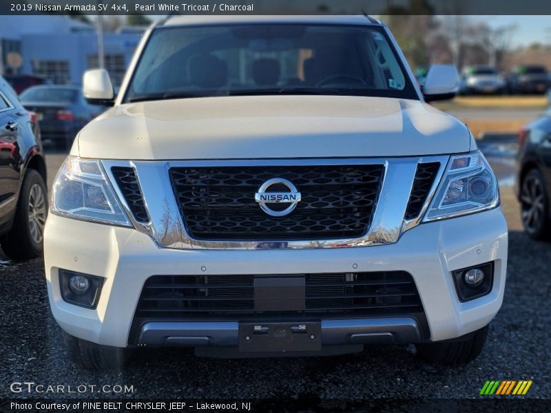 Pearl White Tricoat / Charcoal 2019 Nissan Armada SV 4x4