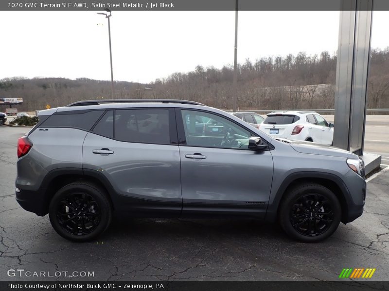 Satin Steel Metallic / Jet Black 2020 GMC Terrain SLE AWD