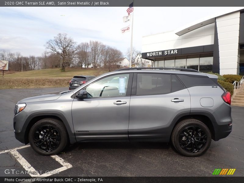 Satin Steel Metallic / Jet Black 2020 GMC Terrain SLE AWD