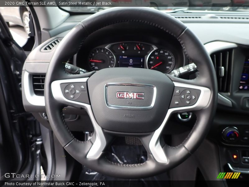 Satin Steel Metallic / Jet Black 2020 GMC Terrain SLE AWD