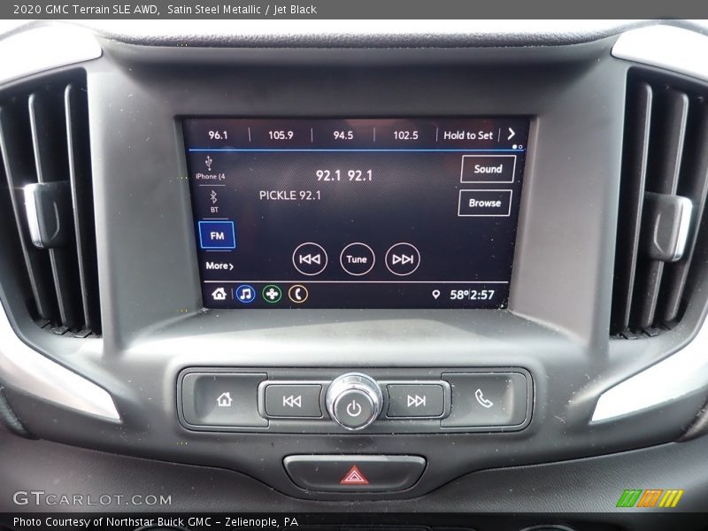 Satin Steel Metallic / Jet Black 2020 GMC Terrain SLE AWD