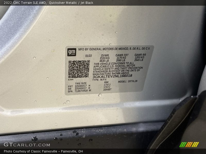 Quicksilver Metallic / Jet Black 2022 GMC Terrain SLE AWD