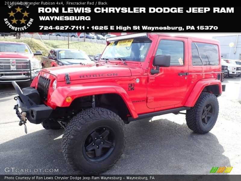 Firecracker Red / Black 2016 Jeep Wrangler Rubicon 4x4