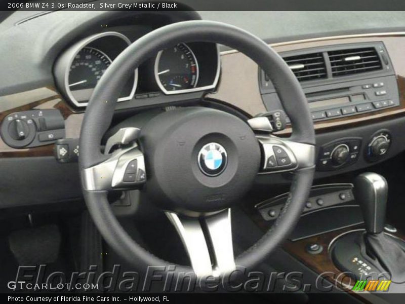 Silver Grey Metallic / Black 2006 BMW Z4 3.0si Roadster