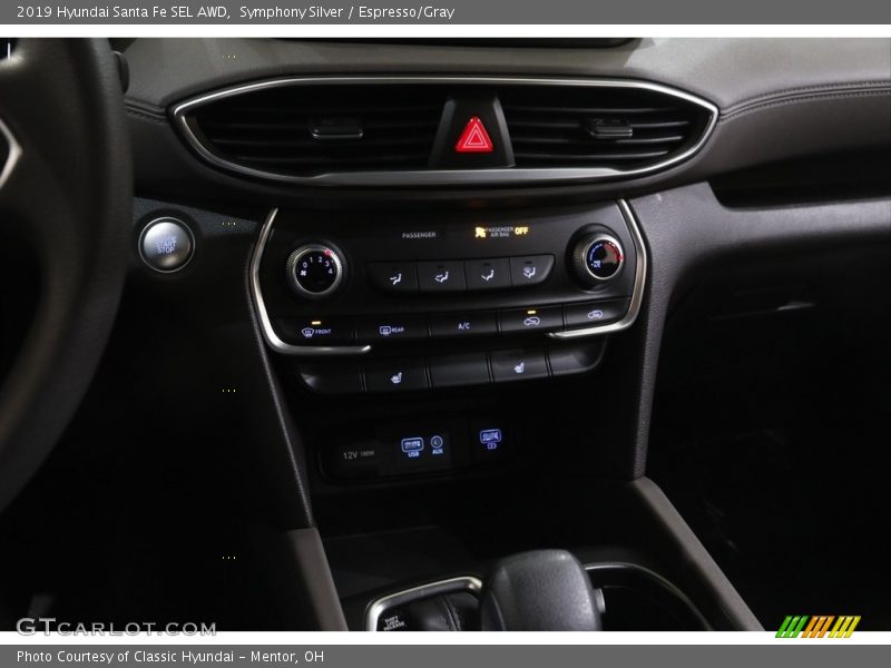 Symphony Silver / Espresso/Gray 2019 Hyundai Santa Fe SEL AWD