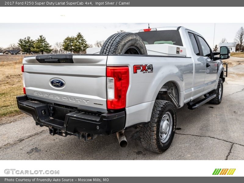 Ingot Silver / Camel 2017 Ford F250 Super Duty Lariat SuperCab 4x4