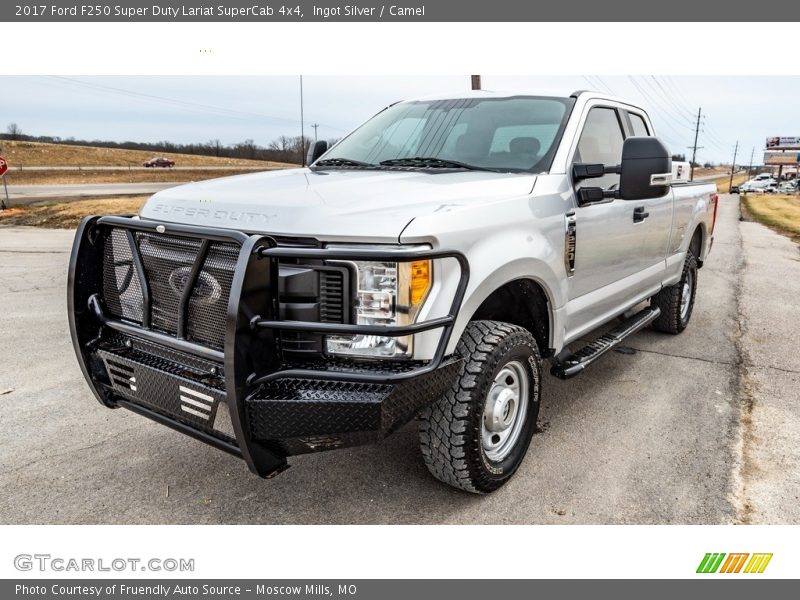Ingot Silver / Camel 2017 Ford F250 Super Duty Lariat SuperCab 4x4