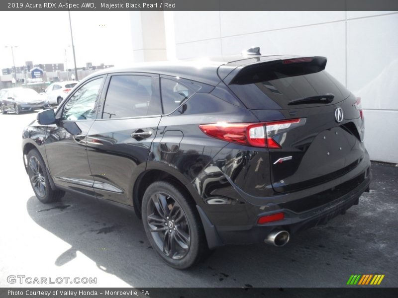 Majestic Black Pearl / Red 2019 Acura RDX A-Spec AWD