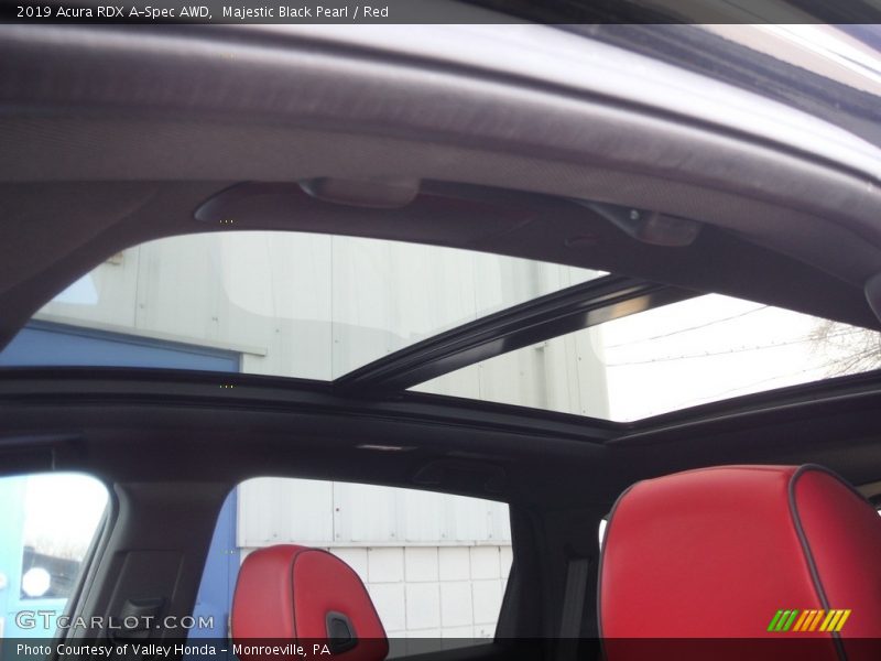 Majestic Black Pearl / Red 2019 Acura RDX A-Spec AWD