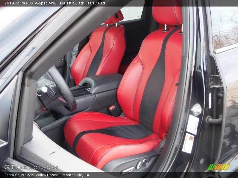 Majestic Black Pearl / Red 2019 Acura RDX A-Spec AWD