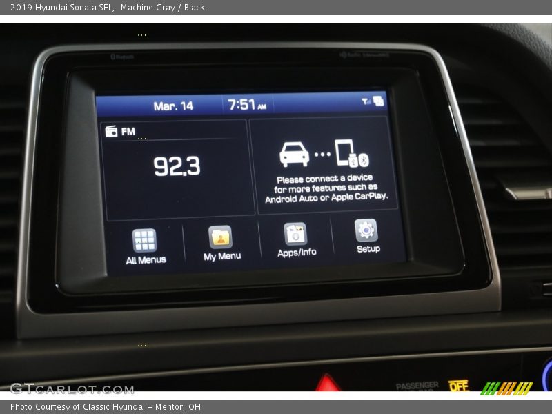 Machine Gray / Black 2019 Hyundai Sonata SEL
