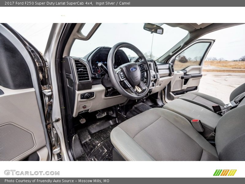 Ingot Silver / Camel 2017 Ford F250 Super Duty Lariat SuperCab 4x4