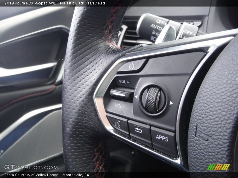 Majestic Black Pearl / Red 2019 Acura RDX A-Spec AWD