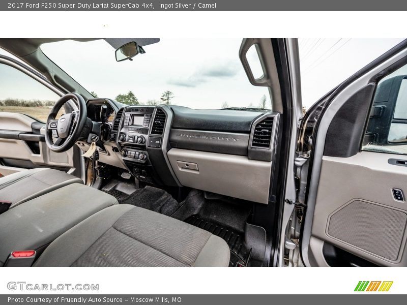 Ingot Silver / Camel 2017 Ford F250 Super Duty Lariat SuperCab 4x4