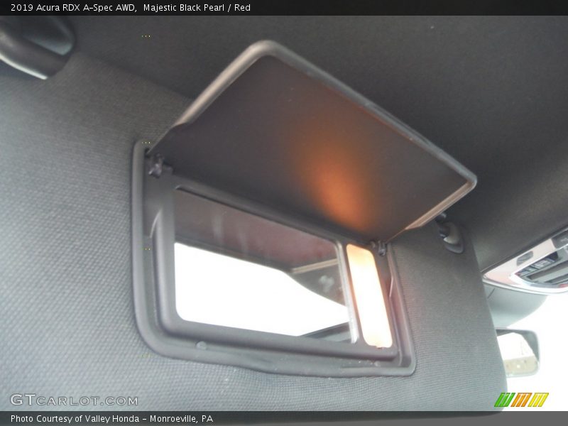 Majestic Black Pearl / Red 2019 Acura RDX A-Spec AWD
