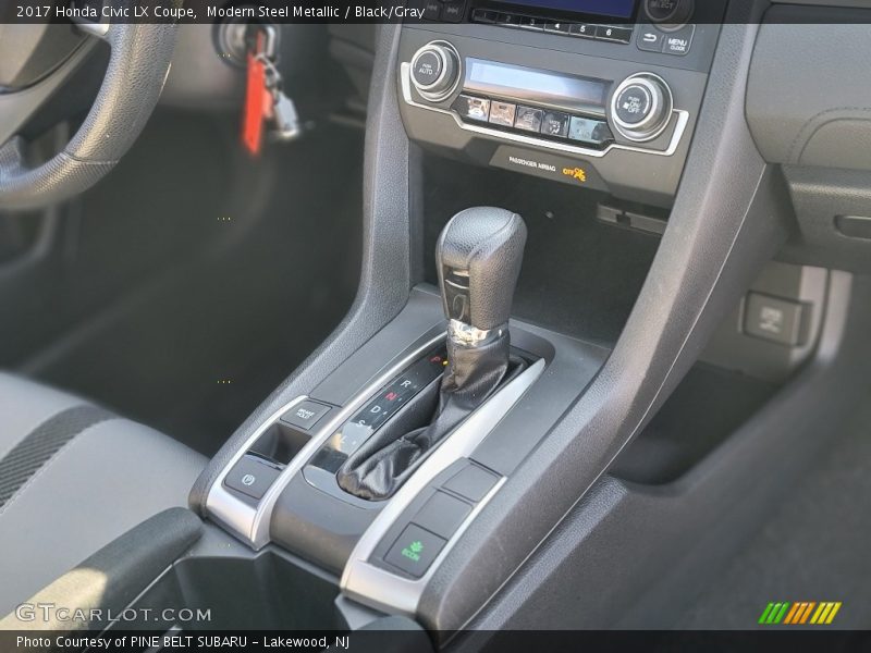 Modern Steel Metallic / Black/Gray 2017 Honda Civic LX Coupe