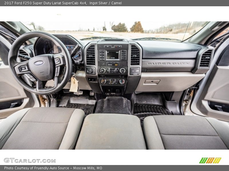 Ingot Silver / Camel 2017 Ford F250 Super Duty Lariat SuperCab 4x4