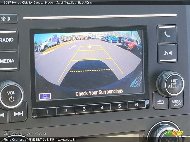 Modern Steel Metallic / Black/Gray 2017 Honda Civic LX Coupe