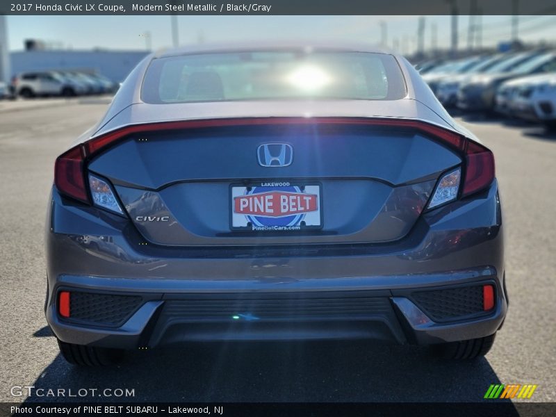 Modern Steel Metallic / Black/Gray 2017 Honda Civic LX Coupe