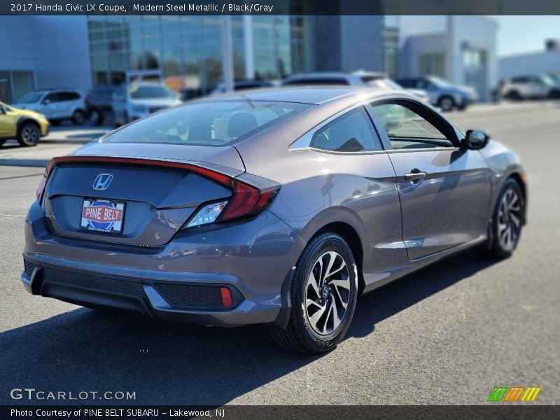 Modern Steel Metallic / Black/Gray 2017 Honda Civic LX Coupe