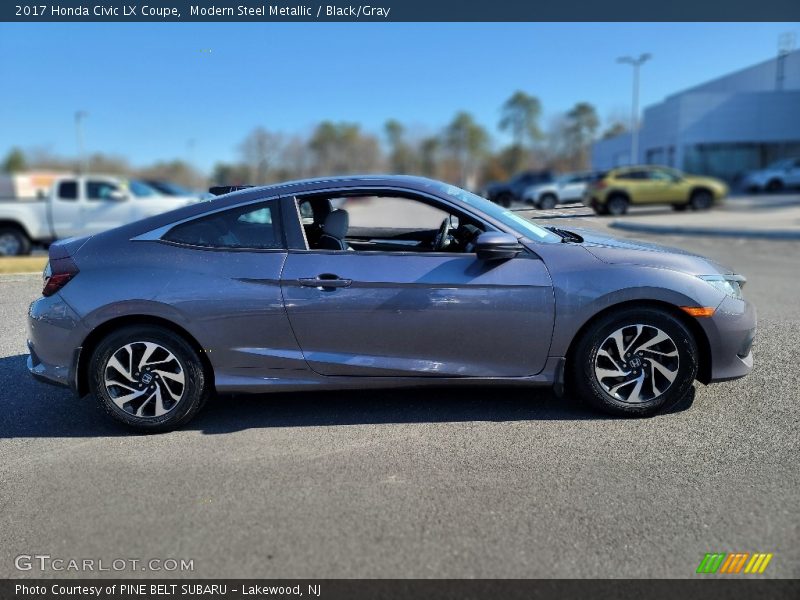 Modern Steel Metallic / Black/Gray 2017 Honda Civic LX Coupe