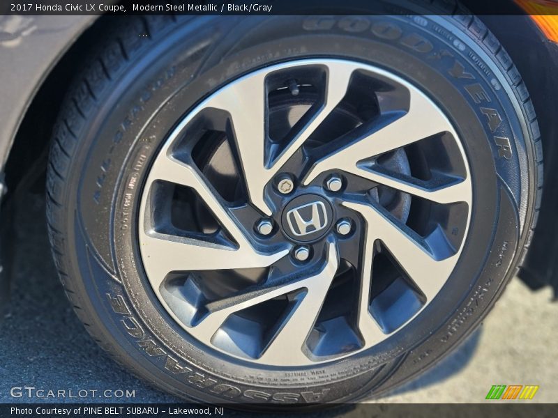 Modern Steel Metallic / Black/Gray 2017 Honda Civic LX Coupe