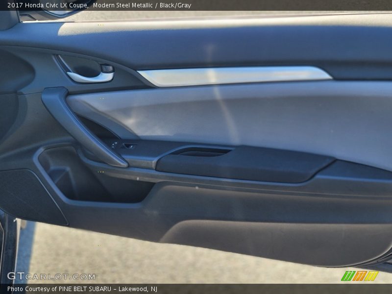 Modern Steel Metallic / Black/Gray 2017 Honda Civic LX Coupe