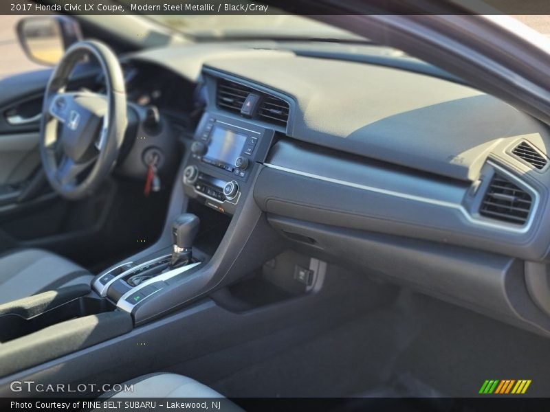 Modern Steel Metallic / Black/Gray 2017 Honda Civic LX Coupe