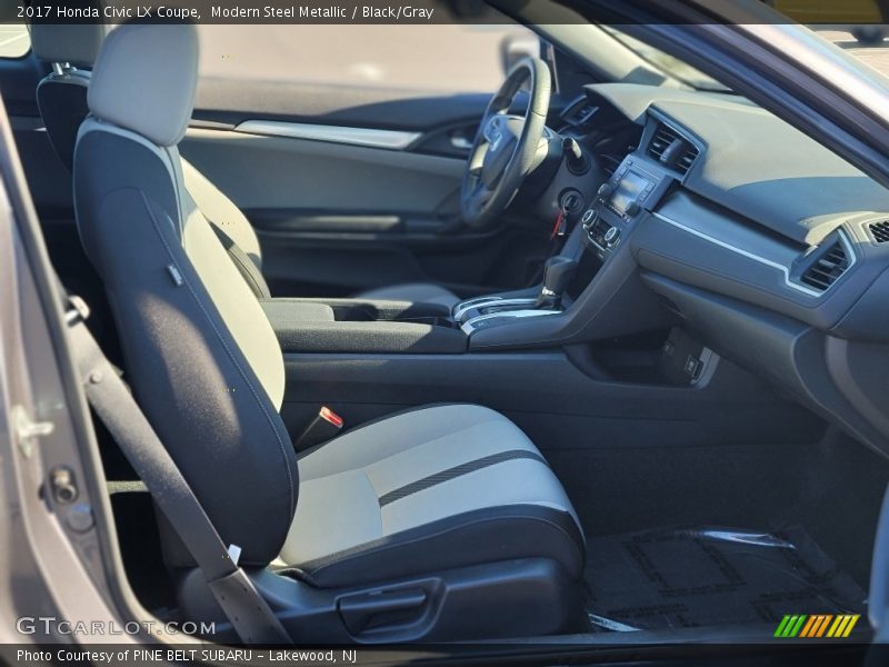 Modern Steel Metallic / Black/Gray 2017 Honda Civic LX Coupe